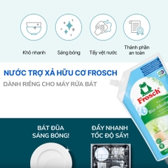 Nước làm bóng hữu cơ Frosch 750ml - Nước bóng hữu cơ dành cho máy rửa chén an toàn, lành tính, thân thiện với môi trường