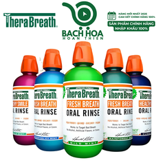 [Hương Icy Mint – Bạc hà lạnh sâu] Nước súc miệng TheraBreath cho người lớn – Hết hôi miệng, mát miệng, hơi thở thơm lâu