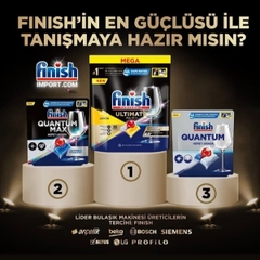 Túi 85 viên rửa chén Finish Ultimate All in 1 Hương Chanh 2025 – 14 tính năng – Dành cho máy rửa chén 12-13 bộ trở lên