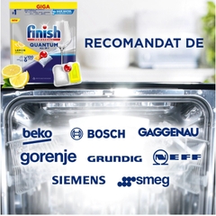 Túi 60 viên rửa chén Finish Quantum All in 1 2025 – 12 tính năng – Dành cho máy rửa chén 12-13 bộ trở lên