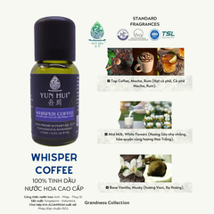Tinh Dầu Thiên Nhiên Nước Hoa Thơm Phòng Cao Cấp Nhập Khẩu Whisper Coffee YUN HUI - Với 3 Nốt Hương Sang Trọng Đặc Sắc - 15ml/50ml/100ml