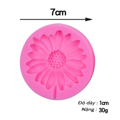 000483K5_Khuôn silicon Hoa Cúc nhiều cánh làm bánh thạch rau câu hoa nổi 4d