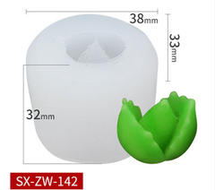 000094K10_Khuôn silicon Sen đá mầm 3,8cm đổ tạo hình cho bánh rau câu 3D, 4D