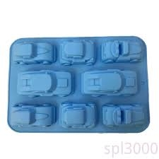 Khuôn silicon xe Ô tô tạo hình cho bánh rau câu 3D, 4D