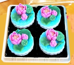 000506K25_Set 10 Hộp mika vuông HH121 đựng bánh rau câu sinh nhật, cá chép rau câu