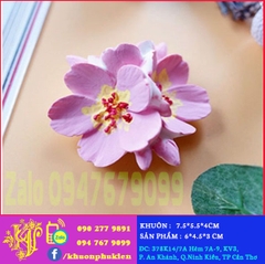000296K81_Khuôn Silicon Chùm Hoa Anh Đào Cỡ nhỏ (khuôn bầu) làm rau câu hoa nổi 4d
