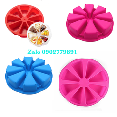 000008K22_Khuôn silicon 8 miếng tam giác làm rau câu hoa nổi 4d/ khuôn nướng bánh bông lan