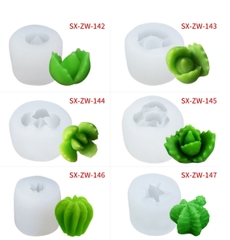 000091K10_Khuôn silicon xương rồng ZW145 làm thạch rau câu