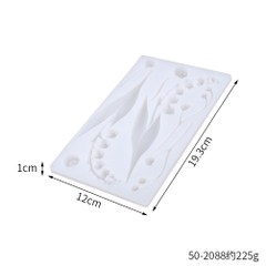 000051K11_Khuôn silicon Cành hoa lá linh lan làm bánh thạch rau câu