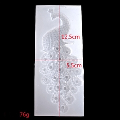 000453K21_Khuôn silicon Hình con công xinh đẹp làm bánh thạch rau câu