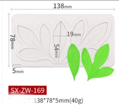 000320K11_Khuôn silicon lá cây lớn làm thạch rau câu