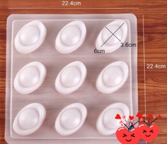 000317K33_Khuôn nhựa 9 thỏi vàng làm rau câu 4d