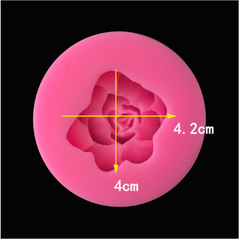 000072K9_Khuôn silicon Sen đá bông hồng trắng  làm rau câu hoa nổi 4d