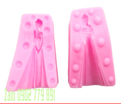 000065K21_Khuôn silicon Hình công chúa Elsa làm rau câu 4d
