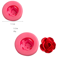 000016K1_ Khuôn silicon Hoa Hồng Xoắn cánh mỏng 7.1cm dùng làm bánh rau câu 4d