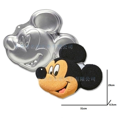 000477K24_Khuôn Chuột Mickey nhôm đúc hình làm bánh rau câu 4D