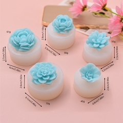 000534K8_Khuôn silicon Mẫu Đơn Pompon 6cm làm bánh rau câu 4D -  Số 1