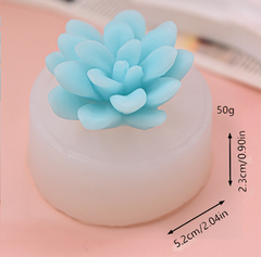 000537K8_Khuôn silicon Hoa Sen Đá 5,2cm làm bánh rau câu 4D - Số 3