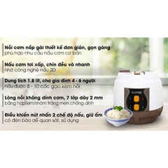 Nồi Cơm Điện Lòng Niêu 1.8 Lít Supor CFXB50YB13VN-50
