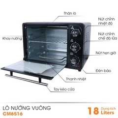Lò Nướng Đa Năng 18 Lít Comet CM6516