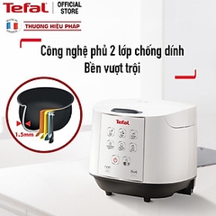 Nồi cơm điện tử Tefal 1.8 lít RK733168 lòng nồi niêu vân đá