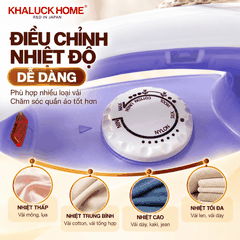 Bàn Ủi Khô Khaluck Home KL-88 1000W – Mặt Đế Chống Dính Teflon