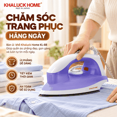 Bàn Ủi Khô Khaluck Home KL-88 1000W – Mặt Đế Chống Dính Teflon