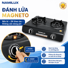 Bếp Gas Đôi Namilux DMH-60NPF Công Suất Cao 8.4kW
