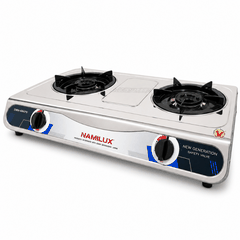 Bếp Gas Đôi Namilux Mặt Inox DMN-68KPS (NA-682DSM) – Đánh Lửa Magneto
