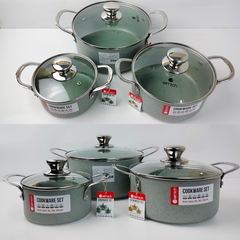 Bộ nồi vân đá Elmich EL5103MN size 16, 20, 24cm