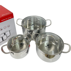 Bộ Nồi Inox cao cấp 3 lớp đáy liền Tri-Max EL-3741
