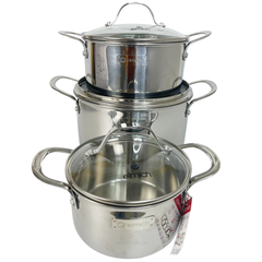 Bộ Nồi Inox cao cấp 3 lớp đáy liền Tri-Max EL-3741