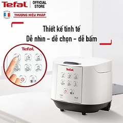 Nồi cơm điện tử Tefal 1.8 lít RK733168 lòng nồi niêu vân đá