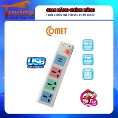 Ổ cắm điện COMET loại nối dài an toàn (3m) CES5303 có cổng sạc USB