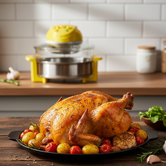 Lò Nướng Thủy Tinh Khaluck KL-658H 12–17L 1300W – Nướng Đối Lưu Chín Đều, Dễ Quan Sát