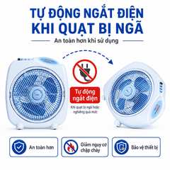 Quạt Bàn Đảo Senko BD1012 40W, Cánh 25cm | TUVINA