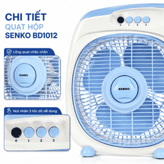 Quạt Bàn Đảo Senko BD1012 40W, Cánh 25cm | TUVINA