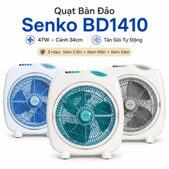 Quạt Bàn Đảo Senko BD1410 47W – Cánh 34cm, Tản Gió Tự Động