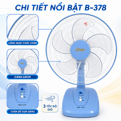 Quạt Bàn LIFAN B-378 45W – Cánh 40cm, 3 Tốc Độ