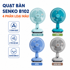 Quạt Bàn Mini Senko B102 20cm 28W Nhỏ Gọn, Tiện Dùng