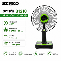 Quạt Bàn Senko B1210 40W – 3 Cánh 29cm, 3 Tốc Độ