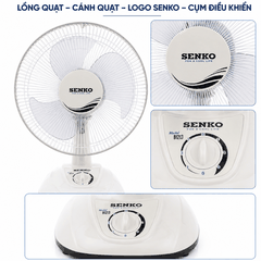 Quạt Bàn Senko B1213 40W – 3 Cánh 29cm, 3 Tốc Độ