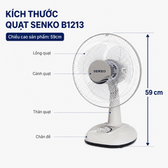 Quạt Bàn Senko B1213 40W – 3 Cánh 29cm, 3 Tốc Độ