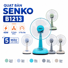 Quạt Bàn Senko B1213 40W – 3 Cánh 29cm, 3 Tốc Độ
