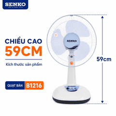 Quạt Bàn Senko B1216 40W – 3 Cánh 29cm, 3 Tốc Độ