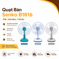 Quạt Bàn Senko B1616 47W – Cánh 39cm – 3 Tốc Độ