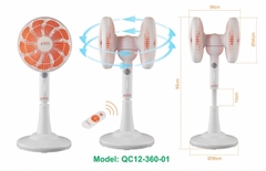 Quạt Cây Đứng Asia Lighting QC12-360-01 | Đa Năng 2 Đầu, Công Suất 80W