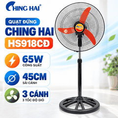 Quạt Đứng CHING HAI HS918CĐ 65W – 3 Cánh, Sải Cánh 45cm