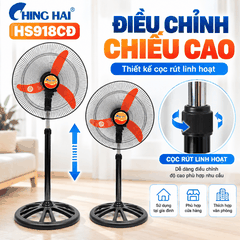 Quạt Đứng CHING HAI HS918CĐ 65W – 3 Cánh, Sải Cánh 45cm