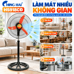 Quạt Đứng CHING HAI HS918CĐ 65W – 3 Cánh, Sải Cánh 45cm